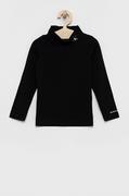 Koszulki dla dziewczynek - Calvin Klein Jeans Longsleeve dziecięcy kolor czarny z golfem - miniaturka - grafika 1