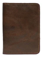 Etui na dokumenty i karty - Etui na dokumenty brązowe ze skóry naturalnej pionowe bez zapięcia kieszonka na suwak eleganckie na prezent - miniaturka - grafika 1