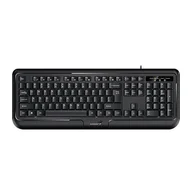 Klawiatury - Genius KB-118 II, klawiatura CZ/SK, klasyczna, wodoodporny rodzaj przewodowa (PS/2), czarna - miniaturka - grafika 1