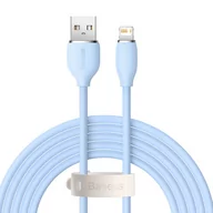 Kable USB - Baseus kabel, przewód USB Lightning 2,4A długość 2 m Jelly Liquid Silica Gel niebieski CAGD000103 - miniaturka - grafika 1