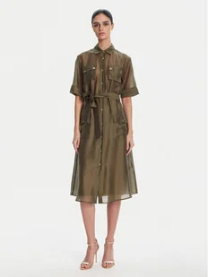 Fracomina Sukienka koszulowa FS25SD2007W78501 Zielony Regular Fit - Sukienki - miniaturka - grafika 1