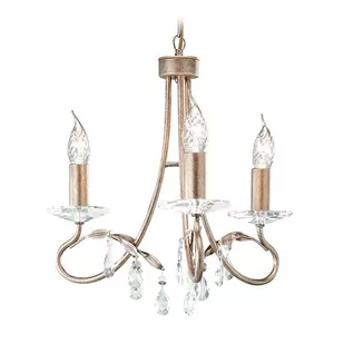 Elstead Lighting Christina 3Lt Chandelier CRT3 SILVER/GOLD Elstead lampa wisząca stylowa świecznikowa CRT3 SILVER/GOLD) - Lampy sufitowe - miniaturka - grafika 1