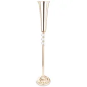 Świeczniki - Świecznik metalowy Dekoracyjny Wysoki Wesele - miniaturka - grafika 1