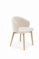 Krzesła - Flavio 5 krzesło tapicerowane ecru nogi dąb artisan - miniaturka - grafika 1