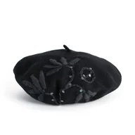 Czapki damskie - Beret Shiny flowers [HANDMADE] - miniaturka - grafika 1