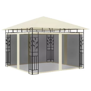 vidaXL Altana ogrodowa z moskitierą, 3x3x2,73 m, kremowa, 180 g/m 47969 - Altany ogrodowe - miniaturka - grafika 1