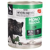 Mokra karma dla psów - WIEJSKA ZAGRODA karma mokra dla psa monobiałkowa dzik 800g - miniaturka - grafika 1