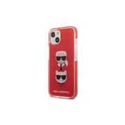 Etui i futerały do telefonów - Karl Lagerfeld KLHCP13MTPE2TR iPhone 13 6,1" hardcase czerwony/red Karl&Choupette Head KF000969 - miniaturka - grafika 1