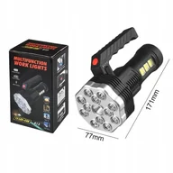 Latarki - MOCNA LATARKA TAKTYCZNA SZPERACZ AKUMULATOROWA UCHWYT 16 LED COB USB - miniaturka - grafika 1
