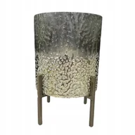 Świeczniki - Świecznik Szklany Złoty Lampion Szklany Stojak - miniaturka - grafika 1