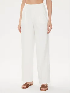 United Colors Of Benetton Spodnie materiałowe 4KCMDF06H Écru Relaxed Fit - Spodnie damskie - miniaturka - grafika 1