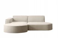 Narożniki - Sofa w kształcie L Modena narożnik tkanina Poso beżowy lewy - miniaturka - grafika 1