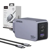 Akcesoria do drona - Ładowarka sieciowa Ugreen Nexode Pro 100W, GaN, USB + 2x USB-C - miniaturka - grafika 1