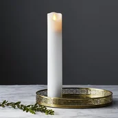 Świece - Świeca Led woskowa M-TWINKLE biała 30cm ruchomy płomyk - miniaturka - grafika 1