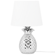 Lampy stojące - Beliani Lampa stołowa srebrna 52 cm PINEAPPLE - miniaturka - grafika 1
