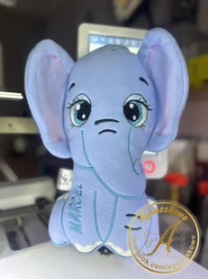 Haftowana Maskotka Słoń Personalizacja -072 - Maskotki i pluszaki - miniaturka - grafika 1