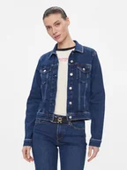 Kurtki damskie - Tommy Hilfiger Kurtka jeansowa WW0WW40654 Granatowy Slim Fit - miniaturka - grafika 1