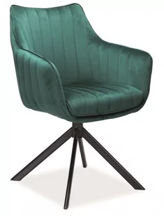 Krzesło obrotowe z podłokietnikami AZALIA VELVET zielony bluvel 78 - Krzesła - miniaturka - grafika 1