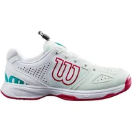 Tenis ziemny - Buty do tenisa dziecięce Wilson KAOS JUNIOR QL s.sea/white/sangria - miniaturka - grafika 1