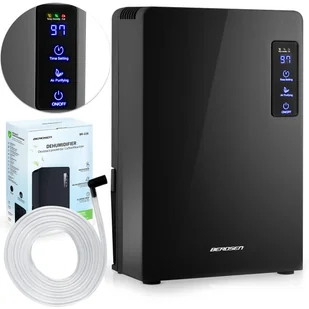 Osuszacz powietrza Osuszacz powietrza pochłaniacz wilgoci Berdsen 90W lampa UV filtr TIO2 2200 ml LED 0.7 l/24 h - Domowe osuszacze powietrza - miniaturka - grafika 1