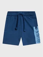 Spodenki damskie - Guess Szorty sportowe N3GD03 KA6R0 Niebieski Relaxed Fit - miniaturka - grafika 1