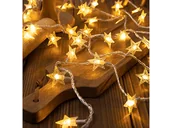 Oświetlenie świąteczne - Lampki choinkowe BELINE LED Snowflake/Star 6m/40 lampek ciepły biały - miniaturka - grafika 1