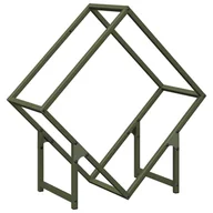 Wózki magazynowe - vidaXL Stojak na drewno opałowe Oliwkowo-zielony 60x25x60 cm - miniaturka - grafika 1
