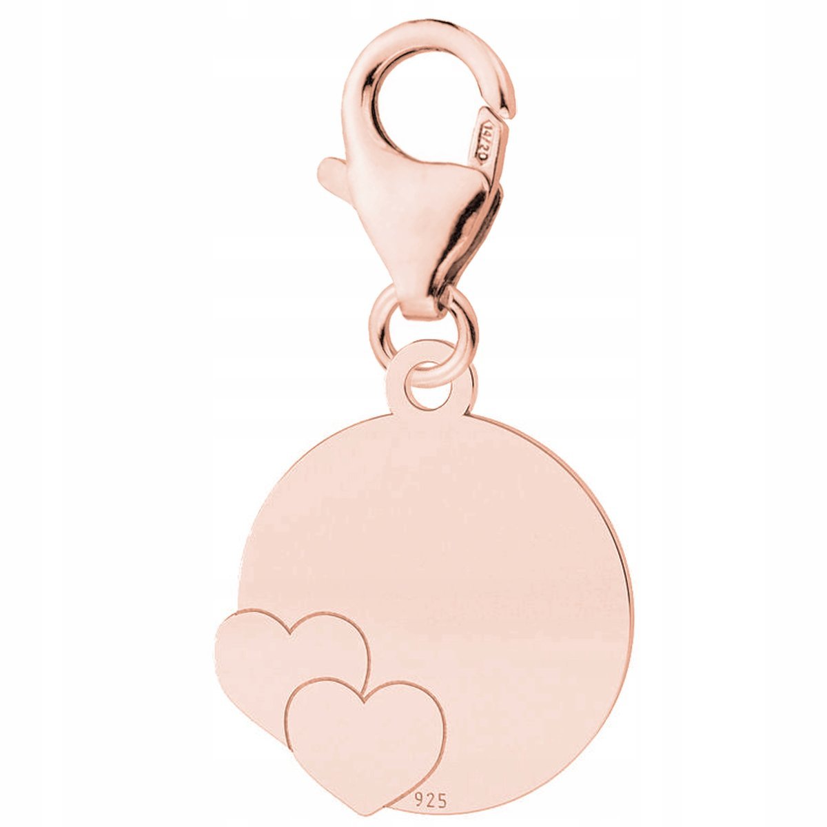 Zawieszka Pozłacana Blaszka z Sercami Hearts Serca Serduszka SREBRO 925