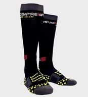 Skarpetki sportowe męskie - COMPRESSPORT Skarpety kompresyjne Full Socks v1 Czarne - miniaturka - grafika 1