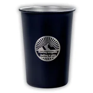 Kubki termiczne - Kubek turystyczny ze stali nierdzewnej 350ml - Jedźmy w góry - Czarny mat - miniaturka - grafika 1