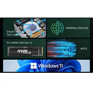 BMAX B6 Pro Mini PC Intel Core i5-1030NG7, 16GB LPDDR4 512GB SSD, Windows 11, 5G WiFi - Mini PC - miniaturka - grafika 7