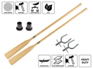 Pływanie - Wiosła szalupowe do łodzi 165,180+ dulki pałąkowe + osłony 40mm John Paddle (komplet 2 sztuki) - 180 cm - miniaturka - grafika 1