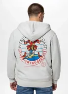 Bluzy męskie - Bluza męska rozpinana z kapturem Pitbull Champion Bloodline biała XL - miniaturka - grafika 1