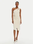 Sukienki - Rinascimento Sukienka koktajlowa CFC0122878003 Beżowy Regular Fit - miniaturka - grafika 1