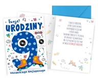 Kartki okolicznościowe i zaproszenia - Karnet Pr-454 Urodziny 9 (Cyferki, Wrotki) - miniaturka - grafika 1