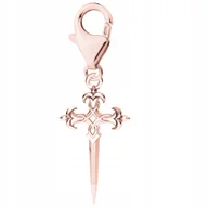 Bransoletki - Zawieszka Pozłacana Krzyż Krzyżyk Sztylet Sztylecik Cross SREBRO 925 - miniaturka - grafika 1