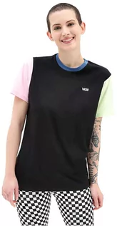 Koszulki dla dziewczynek - Vans LEFT CHEST COLORBLOC Black/Multi t-shirt damski - M - grafika 1