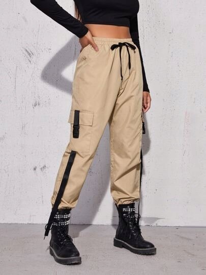 SHEIN PROSTE SPODNIE DAMSKIE BEŻOWE CASUAL 36 1V7V