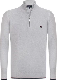 Sweter męski Sir Raymond Tailot Jerseys bawełniany ze stójką szary XXL - Swetry męskie - miniaturka - grafika 1
