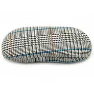 Akcesoria do okularów - Etui Futerał na okulary ET-104K kratka szary - miniaturka - grafika 1