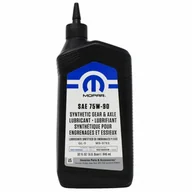 Oleje przekładniowe - MOPAR Synthetic Gear & Axle 75W90 0,946L - olej przekładniowy do skrzyni biegów manualnej i mostu - miniaturka - grafika 1