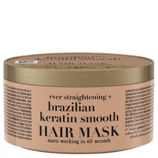 OGX Brazilian Keratin Smooth - Maska do włosów z brazylijką keratyną 385 ml - Olejki do ciała i włosów - miniaturka - grafika 1