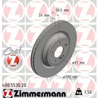 Tarcze hamulcowe - Tarcza hamulcowa ZIMMERMANN 400.5530.20 - miniaturka - grafika 1