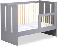 Łóżka dla dzieci i młodzieży - Łóżko PAULINE z barierką grafit-sosna 120x60 - miniaturka - grafika 1