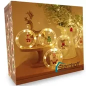 Oświetlenie świąteczne - Kurtyna świetlna lampki Figurki witraże LED - miniaturka - grafika 1