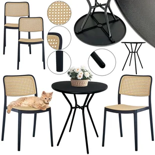 Zestaw Mebli Ogrodowych Do Ogrodu Tarasu Na Balkon Como +2X Kp105 Rafia Beż - Meble ogrodowe Zestaw Mebli Ogrodowych Do Ogrodu Tarasu Na Balkon Como +2X Kp105 Rafia Beż - Meble ogrodowe - miniaturka - grafika 1