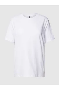 T-shirt z przeszytymi brzegami rękawów - Pieces - Koszulki i topy damskie - miniaturka - grafika 1