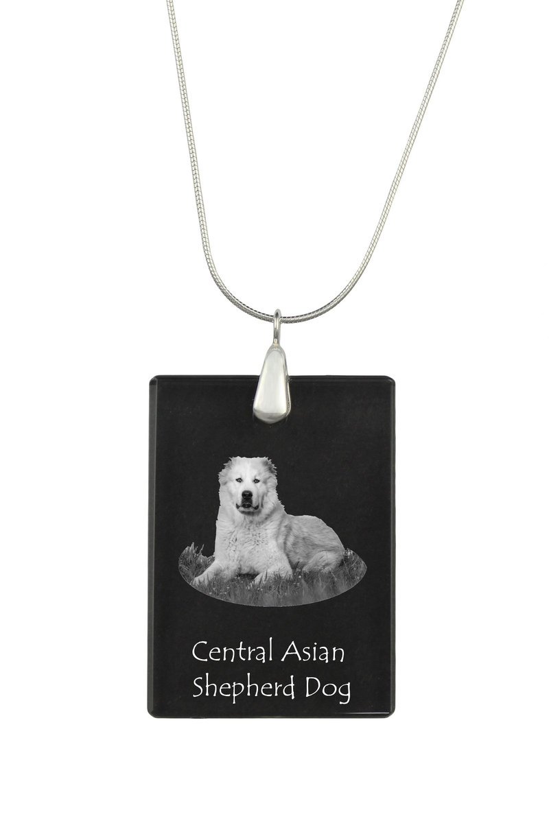 Owczarek środkowoazjatycki - kryształowa zawieszka z psem, srebrny naszyjnik ze zdjęciem, personalizowany wisiorek marki Art-Dog