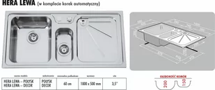 Zlew RODI HERA decor (LEN) (komora LEWA HERA-DE-LI - Zlewozmywaki - miniaturka - grafika 4