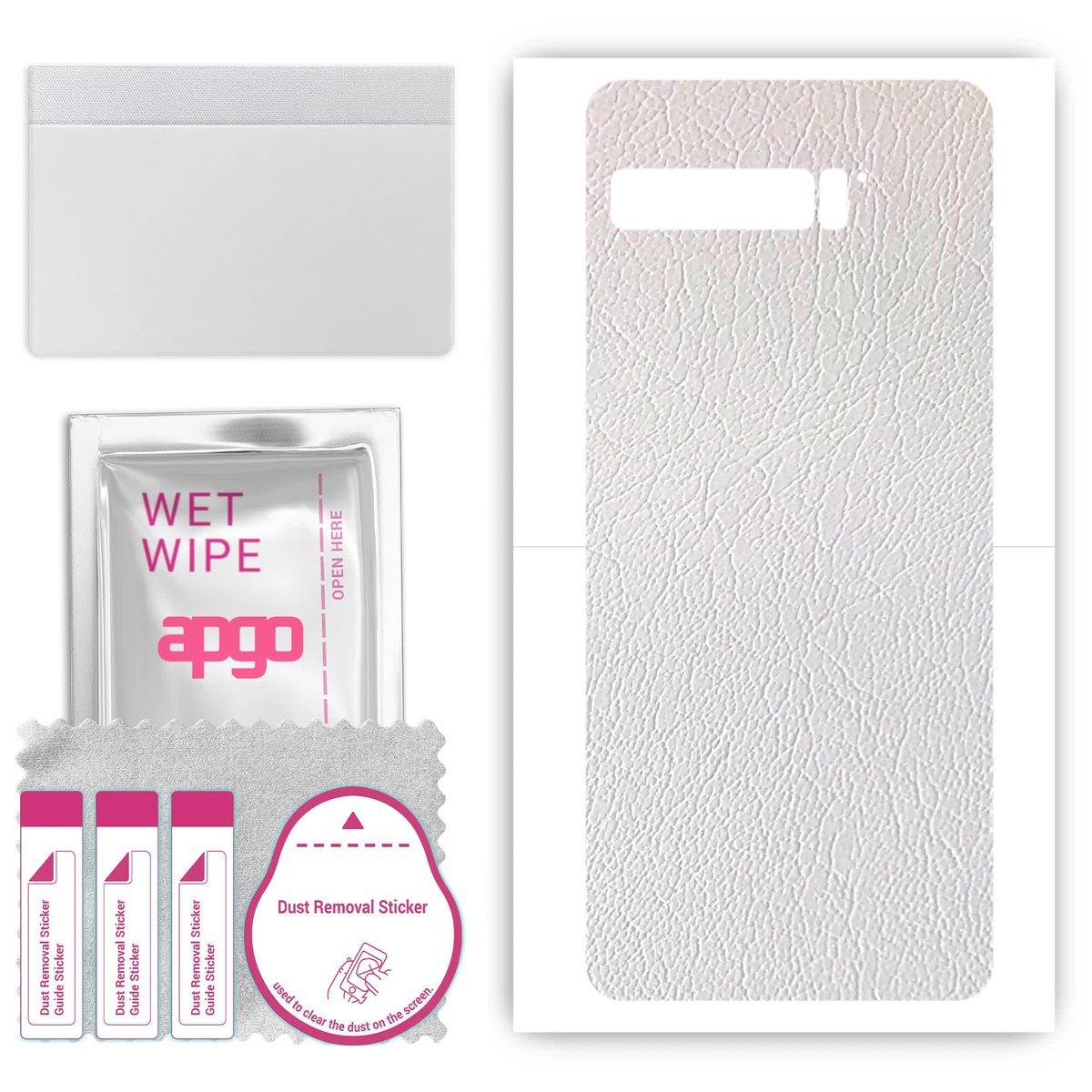 Folia naklejka skórka strukturalna na TYŁ do Asus ROG Phone 3 - Skóra Biała - apgo SKINS